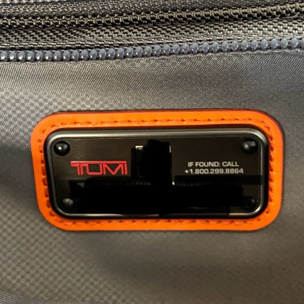 TUMI GEN 4.3 Nylon Fanny Waist Pack in Charcoal Gray Orange NEW with Tags
